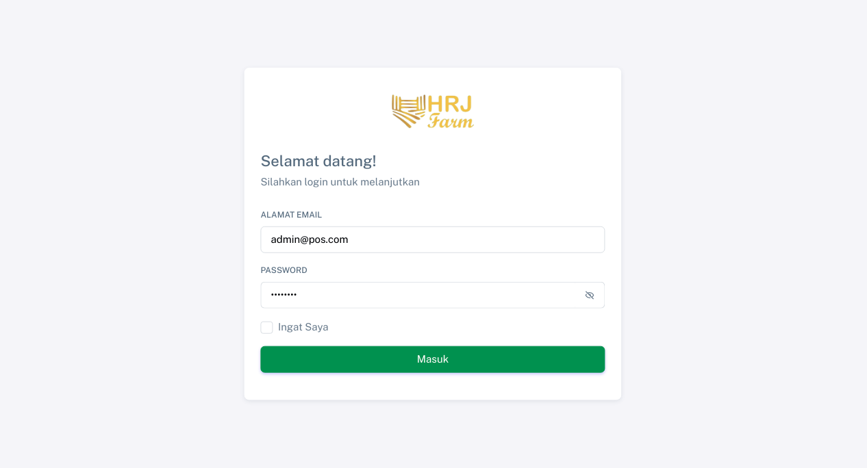 Sistem Dashboard Online Android HRJ Farm